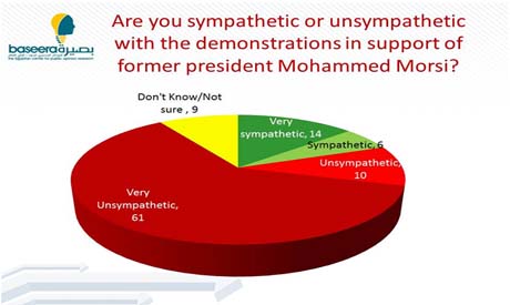 71% of Egyptians unsympathetic with pro-Morsi protests